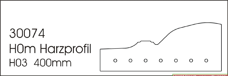 30074-H0m-Harzprofil-H03-400mm-Tv